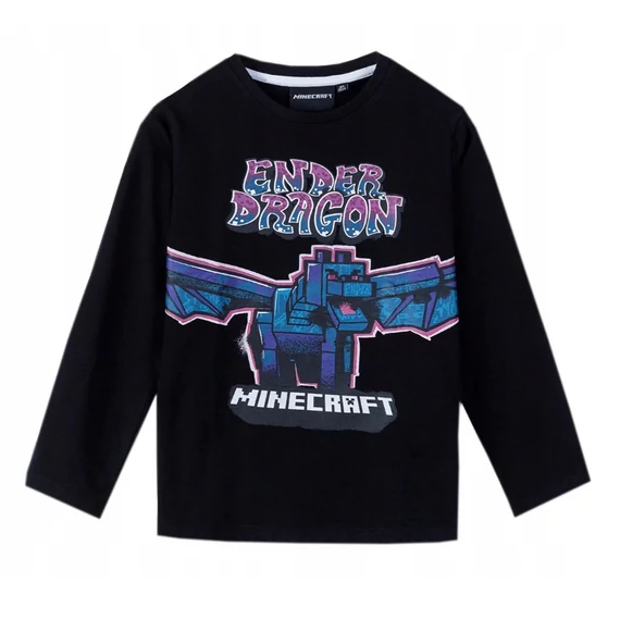 Minecraft Ender Dragon gyerek hosszú ujjú póló, felső 6 - 12 év / 116 - 152 cm