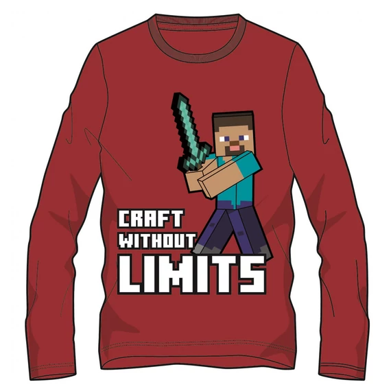 Minecraft Without Limits gyerek hosszú ujjú póló, felső 6 - 12 év / 116 - 152 cm