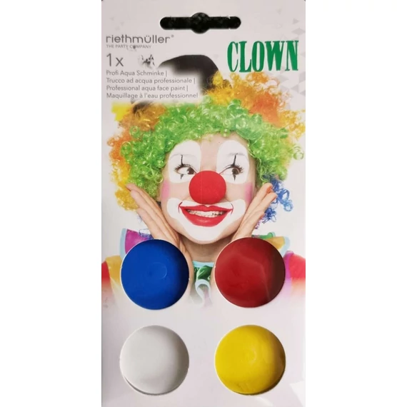 Bohóc Halloween arcfesték, smink szett