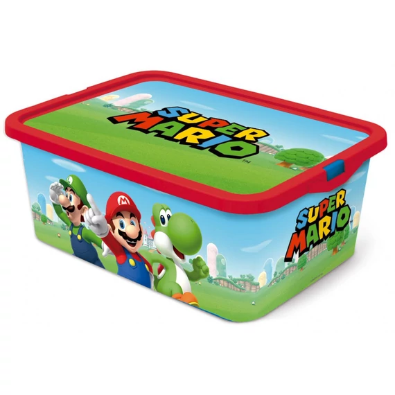 Super Mario Mushroom Kingdom műanyag tároló doboz 13 L