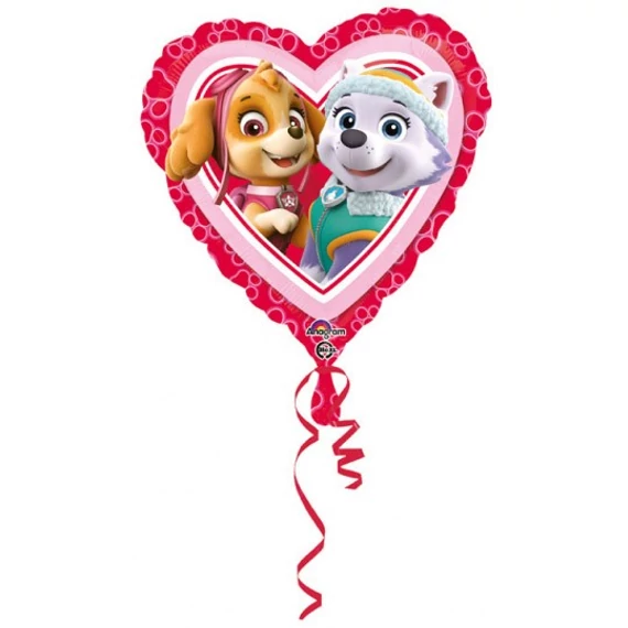 Mancs Őrjárat Heart fólia lufi 43 cm