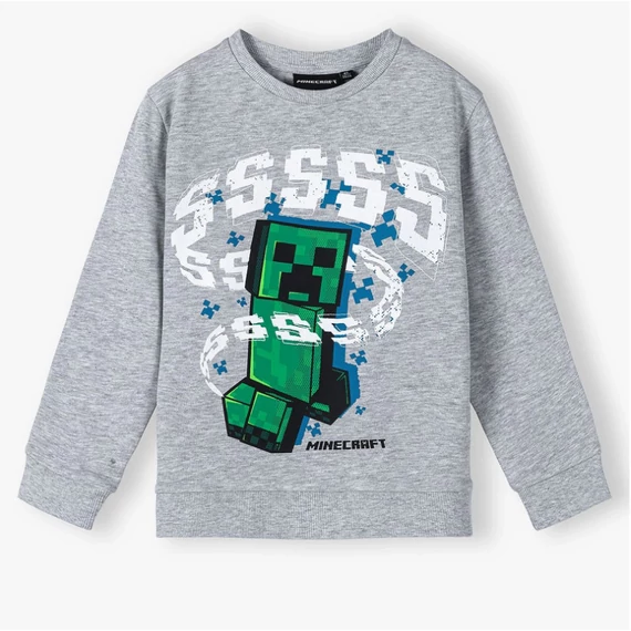 Minecraft Grey gyerek pulóver 8 év / 128 cm