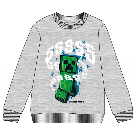 Minecraft Grey gyerek pulóver 8 év / 128 cm