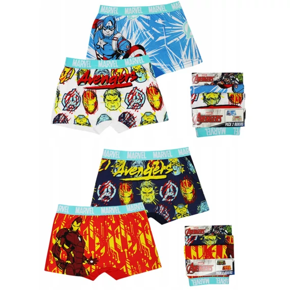 Bosszúállók Power gyerek boxeralsó 2 darab/csomag 4 - 10 év / 104 - 140 cm
