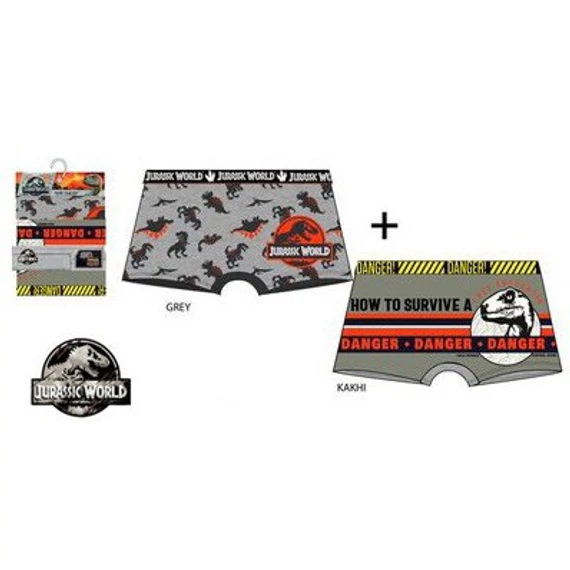 Jurassic World Danger Green gyerek boxeralsó 2 darab/csomag 6 - 8 év / 116 - 128 cm