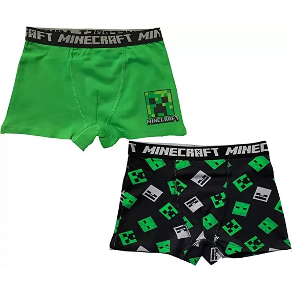 Minecraft Green gyerek boxeralsó 2 darab/csomag 10 év / 140 cm