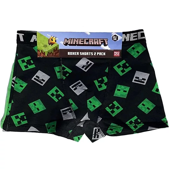 Minecraft Green gyerek boxeralsó 2 darab/csomag 10 év / 140 cm