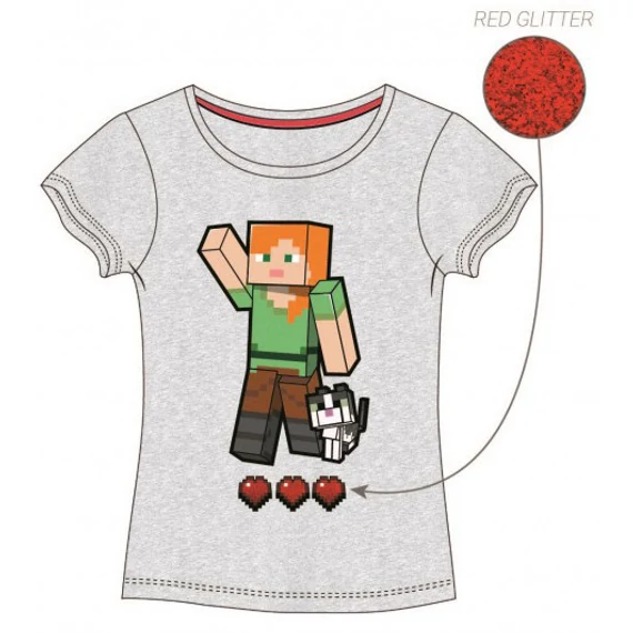 Minecraft Grey gyerek rövid póló, felső 6 év / 116 cm