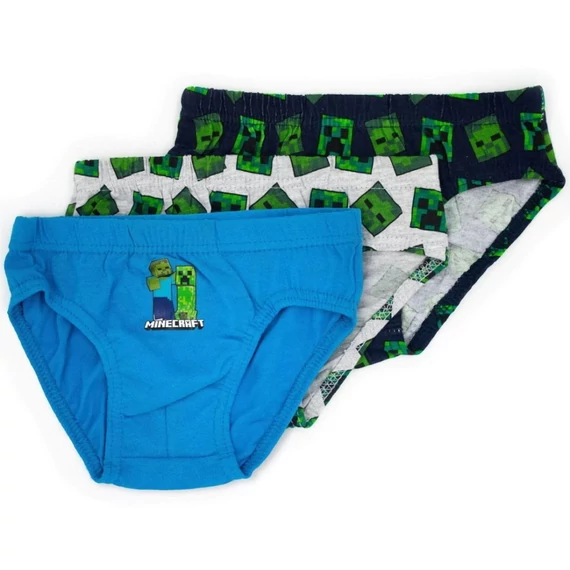 Minecraft Creeper gyerek fehérnemű, alsó 3 darab/csomag 12 év / 152 cm