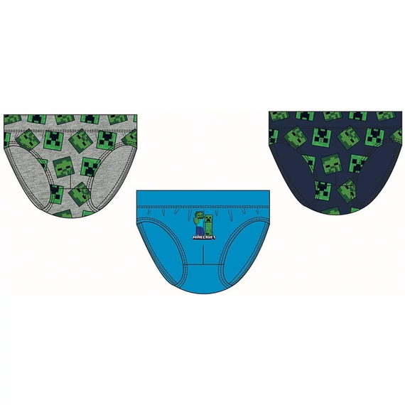 Minecraft Creeper gyerek fehérnemű, alsó 3 darab/csomag 12 év / 152 cm