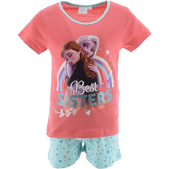 Disney Jégvarázs Best Sisters gyerek rövid pizsama 4 - 8 év / 104 - 128 cm