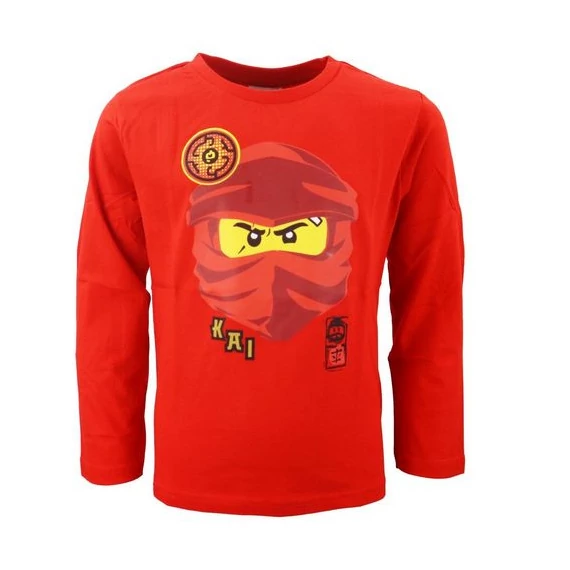 Lego Ninjago Red gyerek hosszú ujjú póló, felső 3 - 8 év / 98 - 128 cm