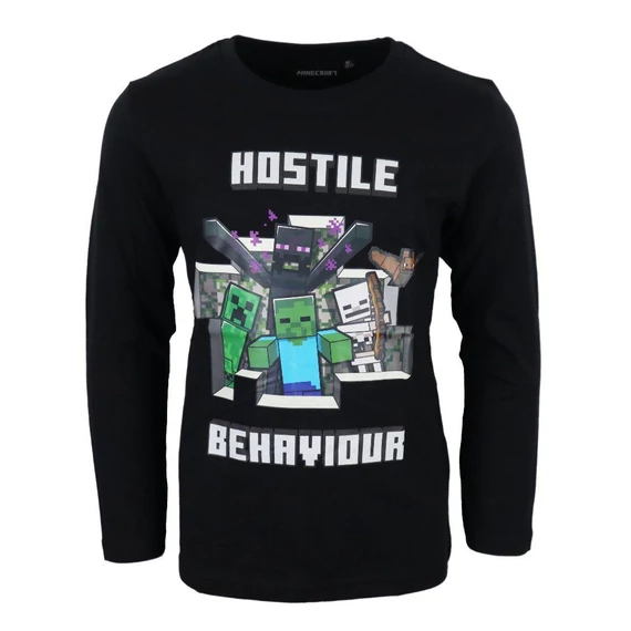 Minecraft Hostile gyerek hosszú ujjú póló, felső 10 év / 140 cm