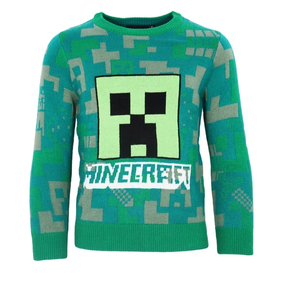 Minecraft Blocky gyerek kötött pulóver 6 - 12 év / 116 - 152 cm