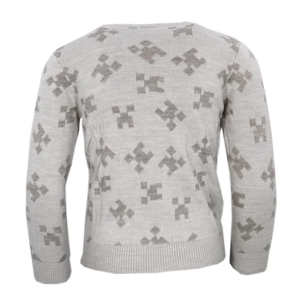 Minecraft Grey gyerek kötött pulóver 12 év / 152 cm