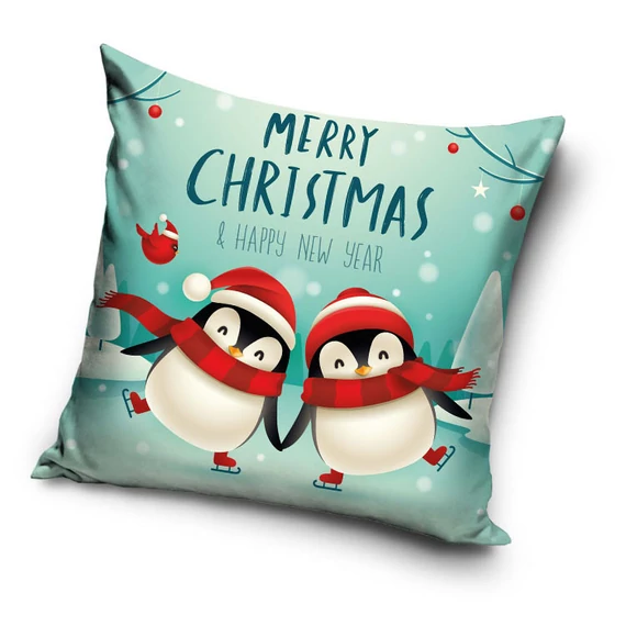 Karácsony Penguins párnahuzat 40x40 cm