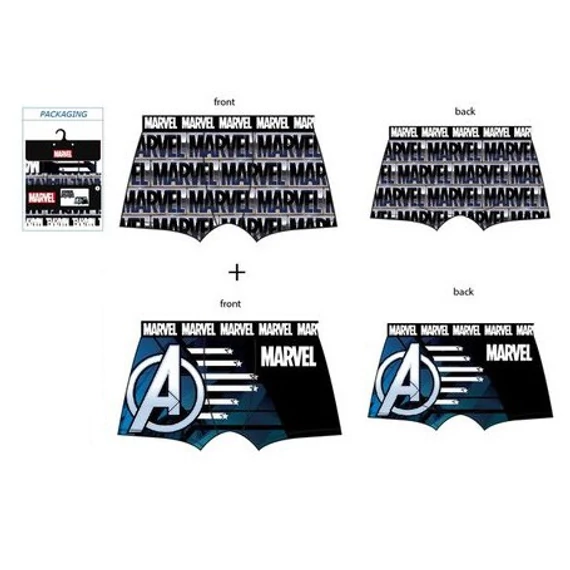 Bosszúállók Captain America Blue férfi boxeralsó 2 darab/csomag (S-XL)