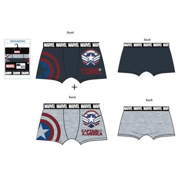 Marvel Captain America férfi boxeralsó 2 darab/csomag (S-XL)