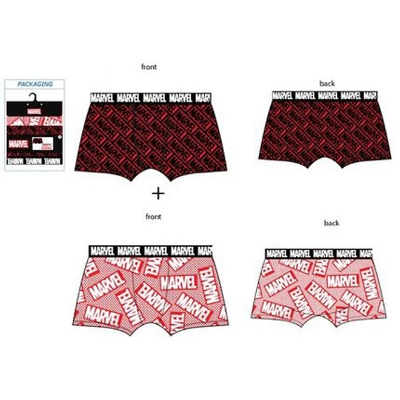 Marvel Red férfi boxeralsó 2 darab/csomag (S-XL)