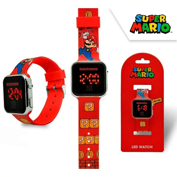 Super Mario Victory Red digitális LED karóra