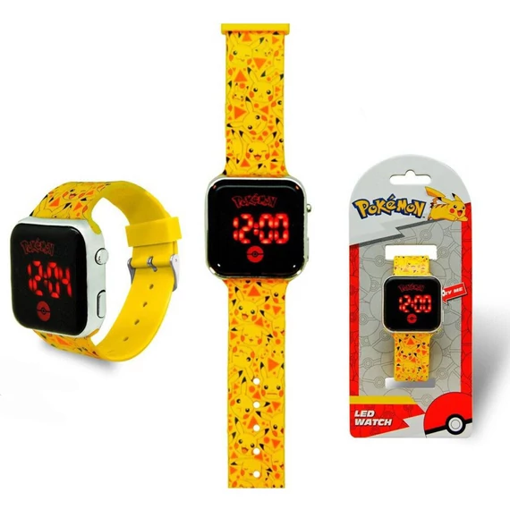Pokémon Pikachu Yellow digitális LED karóra