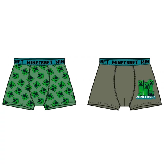 Minecraft Green Mob gyerek boxeralsó 2 darab/csomag 6 - 12 év / 116 - 152 cm