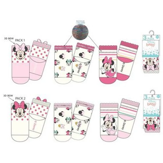 Disney Minnie Wink baba zokni 0-12 hó