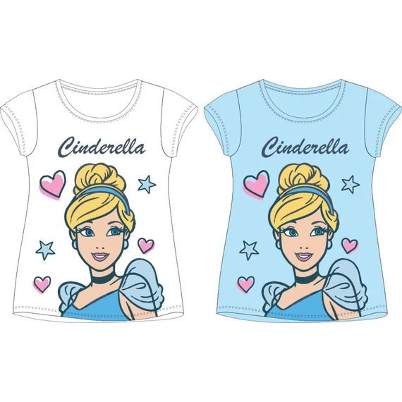 Disney Hercegnők Cinderella gyerek rövid póló, felső 3 - 8 év / 98 - 128 cm