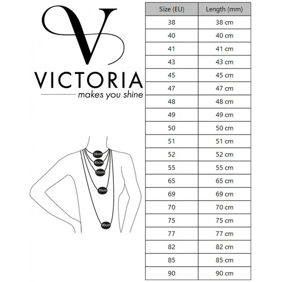 Victoria Rose gold színű barna mintás nyaklánc