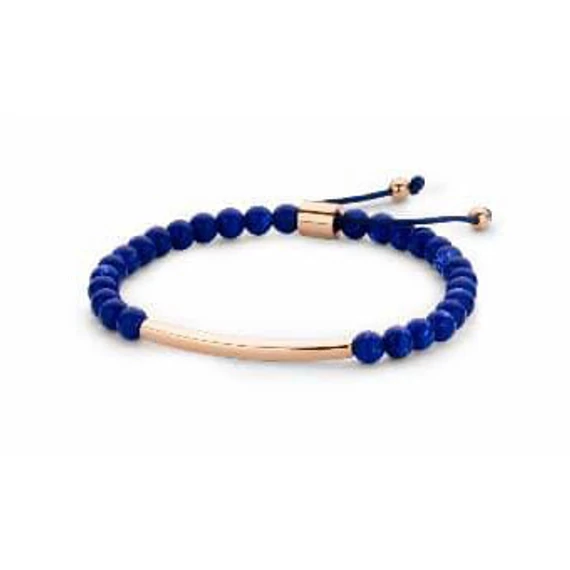 Victoria Rose gold színű kék gyöngyös karkötő