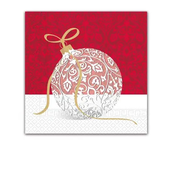 Karácsonyi Elegant Xmas Ball szalvéta 20 db-os 33x33 cm