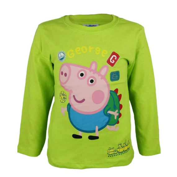 Peppa malac George gyerek hosszú póló, felső 2 - 6 év / 92 - 116 cm