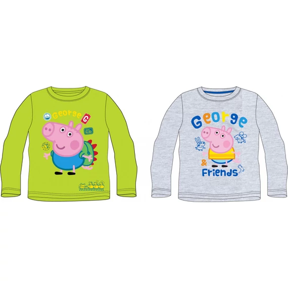 Peppa malac George gyerek hosszú póló, felső 2 - 6 év / 92 - 116 cm