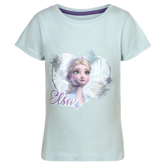 Disney Jégvarázs Elsa gyerek rövid póló, felső 7 - 8 év / 122 - 128 cm