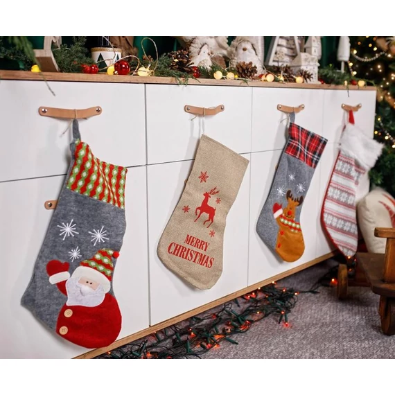 Karácsonyi Reindeer kandalló zokni, csizma 51 cm