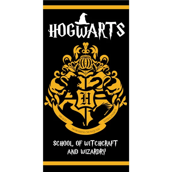 Harry Potter Hogwarts Black fürdőlepedő, strand törölköző 70x140cm (Fast Dry)