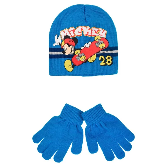 Disney Mickey Skate gyerek sapka + kesztyű szett 52-54 cm
