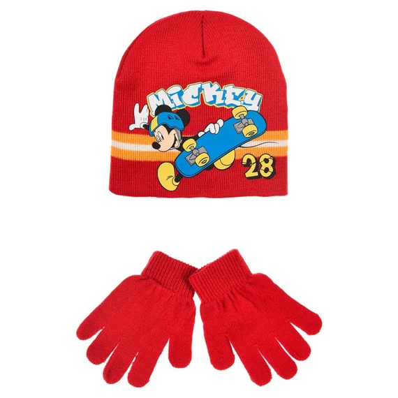 Disney Mickey Skate gyerek sapka + kesztyű szett 52-54 cm
