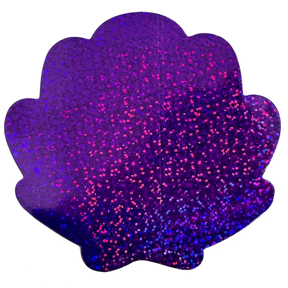 Kagyló hologrammos Adornment habszivacs forma 12 db-os