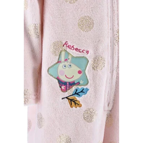 Peppa malac Pink Dots gyerek hosszú pizsama, overál 3 - 6 év / 98 - 116 cm