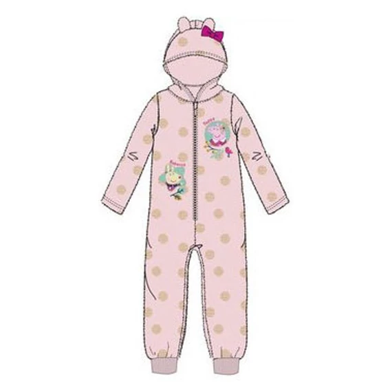 Peppa malac Pink Dots gyerek hosszú pizsama, overál 3 - 6 év / 98 - 116 cm