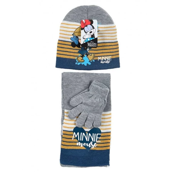 Disney Minnie Rain gyerek sapka + sál + kesztyű szett