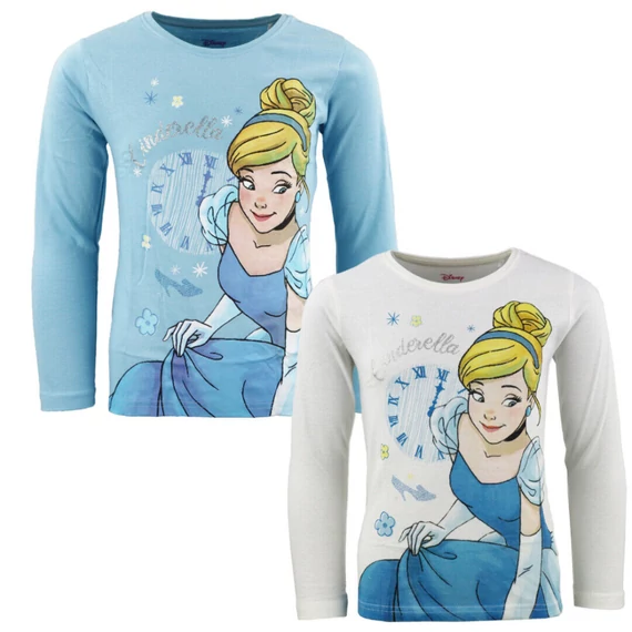 Disney Hercegnők Cinderella gyerek hosszú póló, felső 3 - 8 év / 98 - 128 cm