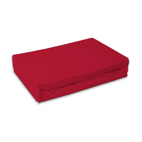 Piros Apple Red frottír gumis lepedő 90x200 cm