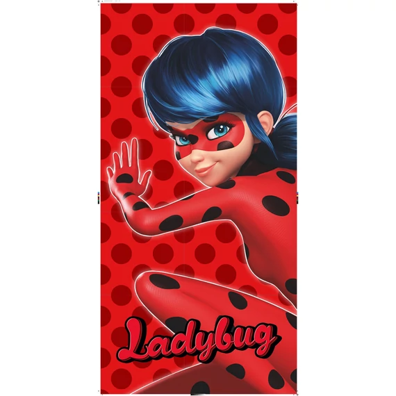 Katicabogár és Fekete macska kalandjai Red Dots fürdőlepedő, strand törölköző 70x140cm