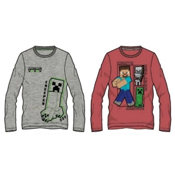 Minecraft Create gyerek hosszú ujjú póló, felső 6 - 12 év / 116 - 152 cm