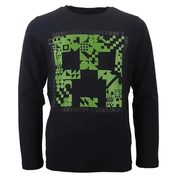 Minecraft Dark gyerek hosszú ujjú póló, felső 8 - 12 év / 128 - 152 cm