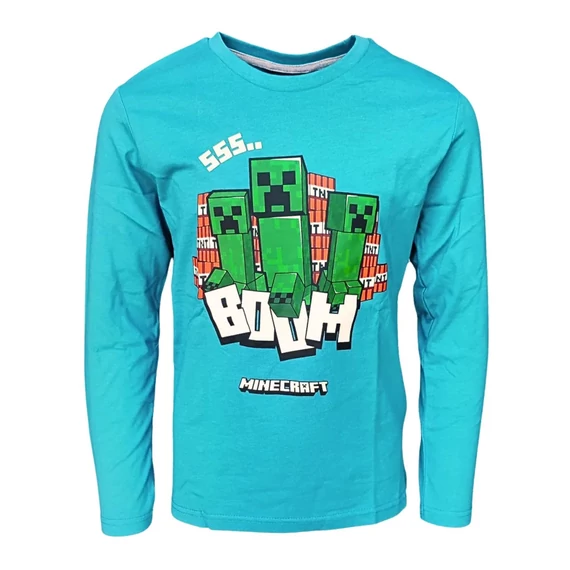 Minecraft Creeper gyerek hosszú ujjú póló, felső 6 - 12 év / 116 - 152 cm