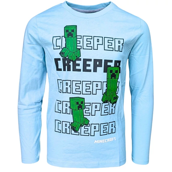 Minecraft Creeper gyerek hosszú ujjú póló, felső 6 - 12 év / 116 - 152 cm