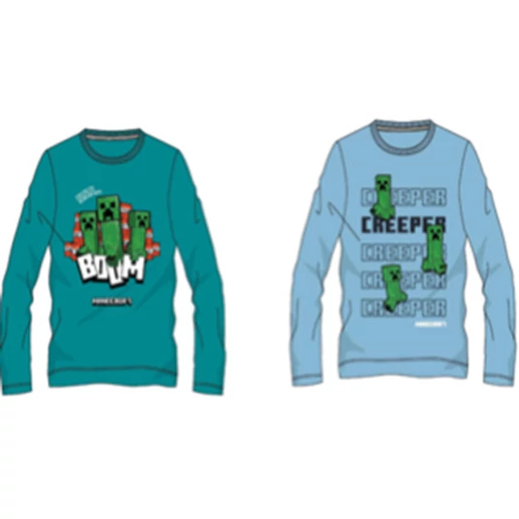 Minecraft Creeper gyerek hosszú ujjú póló, felső 6 - 12 év / 116 - 152 cm